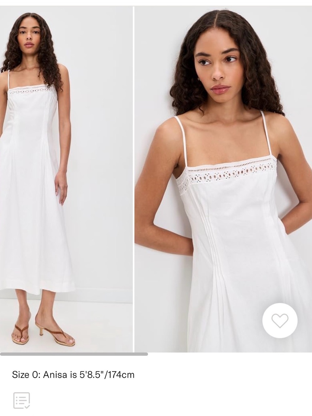 Reformation Paloma Linen White Dress Size 4 NWT